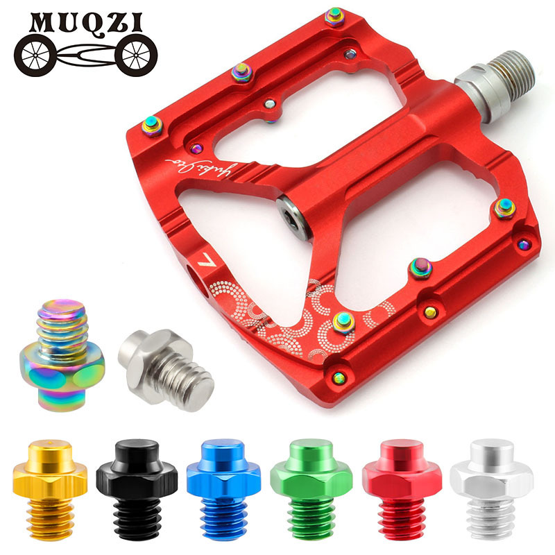 MUQZI mountain road folding bicycle aluminum alloy stainless steel pedal anti-slip nail hexagonal Torx screw