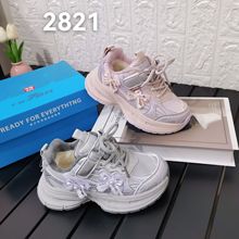 泉利七波辉童鞋2025冬季新款保暖女孩加绒皮面大棉运动跑步鞋2821