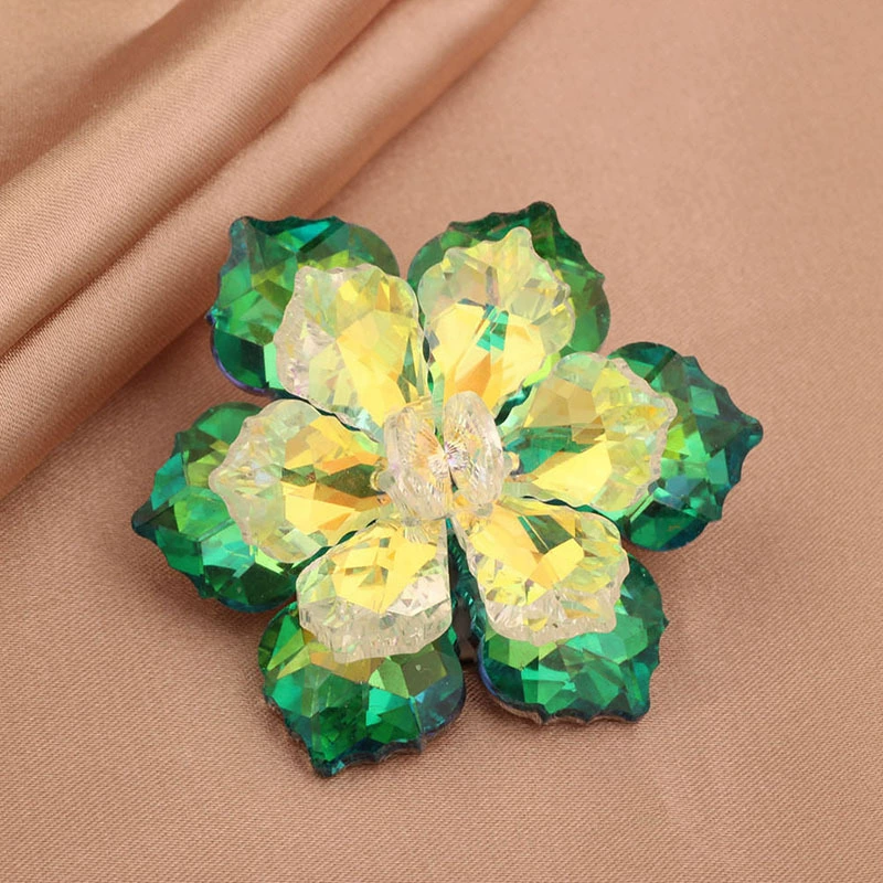 Плетеная брошь handmade, высококачественная, цветочная, со снежинками