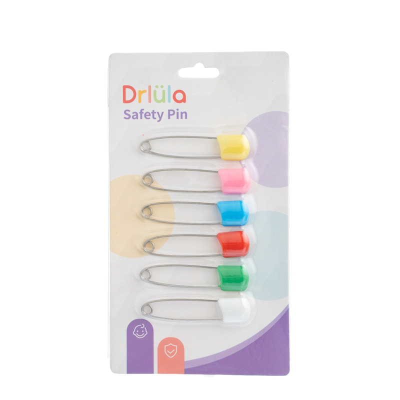 Paibabat Color Baby Pin de acero inoxidable Baby Pin 6 piezas Anti-rebote y anti-deformación 70058