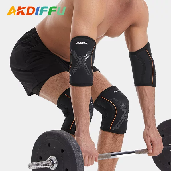 Elbow protection 7mm diving material pressurized protection Hercules weightlifting elbow protection squat fitness strength training elbow protection in stock