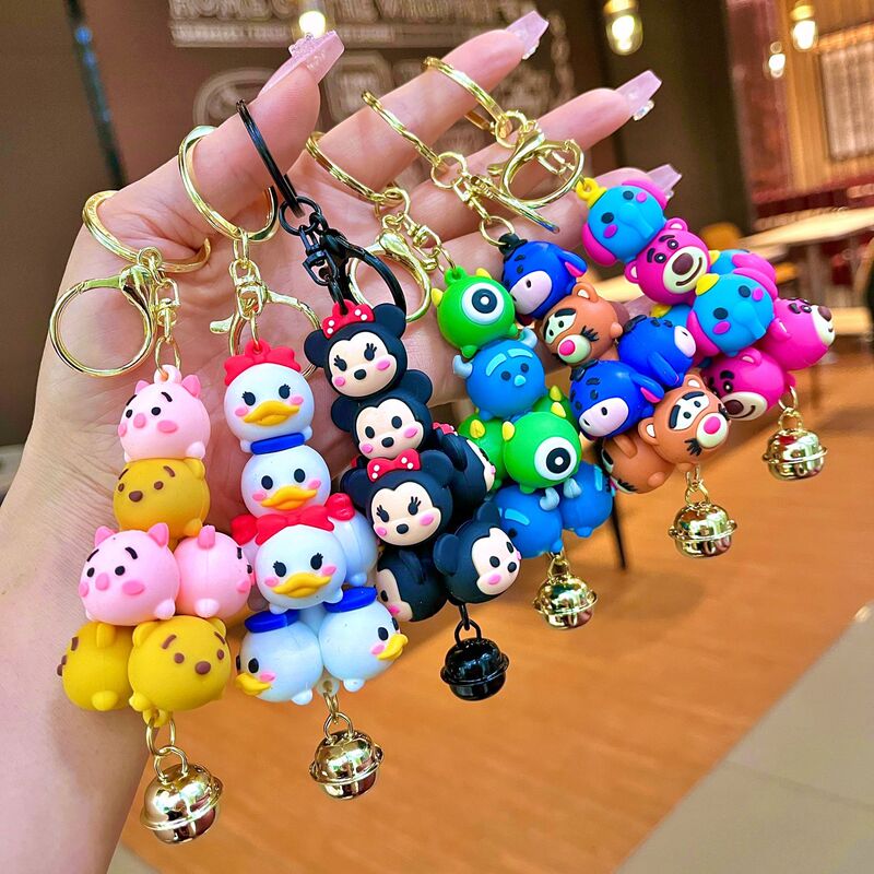 Internet Celebrity Jenga-Style Pendant Cute Animal Plush Keychain Couple Cartoon Cute Pendant Small Gift Wholesale