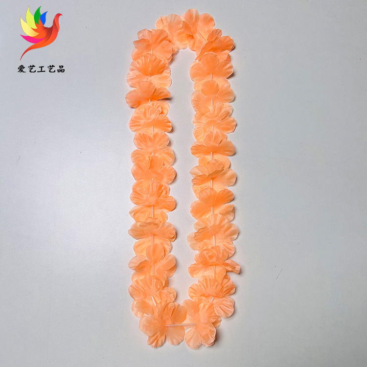 Color macaron poliéster corolla de cuello 30 pares de pétalos de diámetro 6.5cm longitud 108cm corolla de flores coloridas