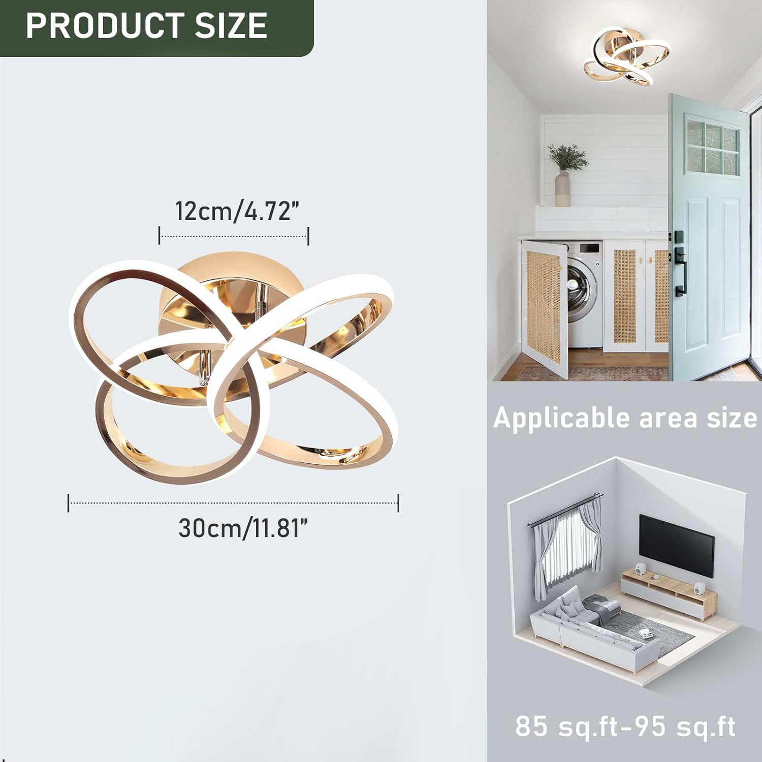 Transfronterizo Amazonas sala de estar lámpara de techo dormitorio lámpara de pasillo LED luz de atmósfera moderna simple lámpara Zhongshan al por mayor image 14