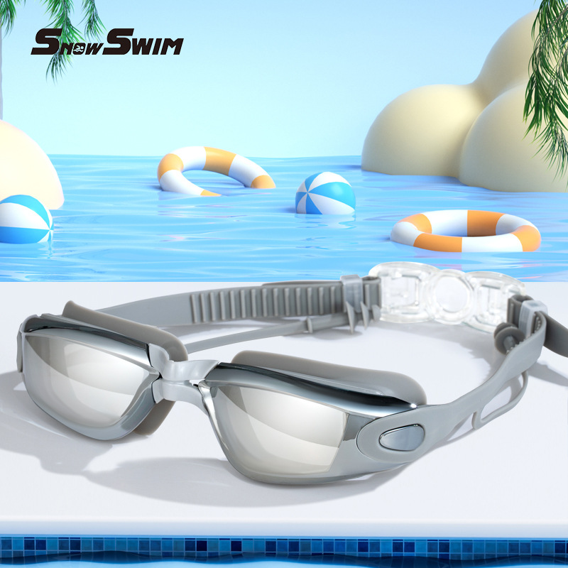 전기 도금 된 회색 평면 (박스)