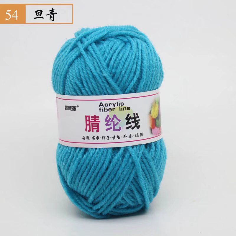 Fábrica al por mayor de comercio exterior de hilo acrílico DIY zapatillas tejidas a mano lana acrílico ganchillo zapato hilo cojín muñeca hilo