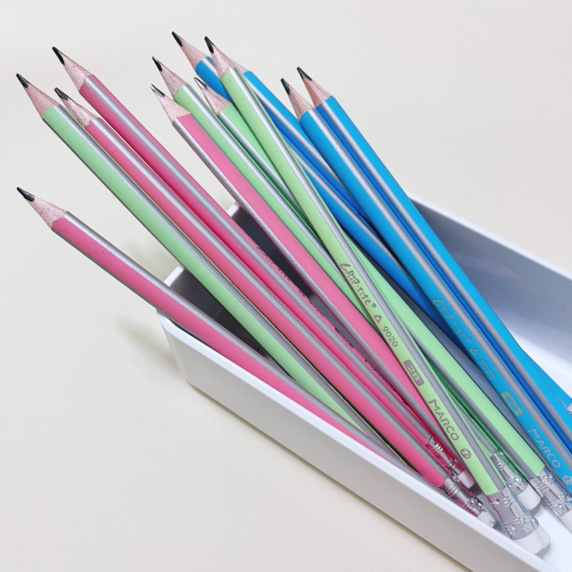 Marco estudiante lápiz de escritura 9020 triángulo corrección Grip HB Escuela Primaria estudiante niños principiante escritura