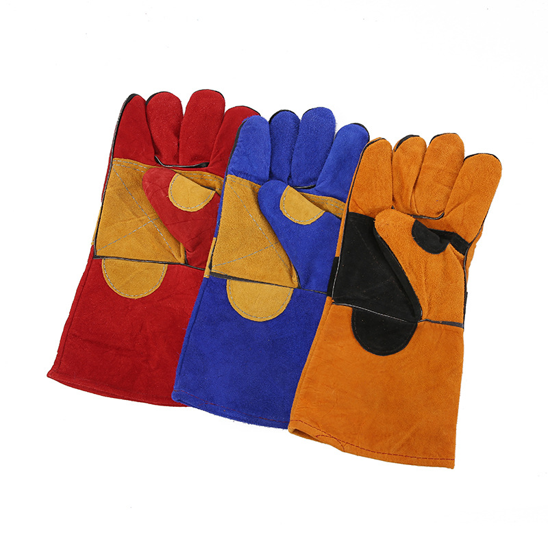 牛皮电焊手套焊接电焊工手套加厚园艺防刺扎电焊手套供应批发