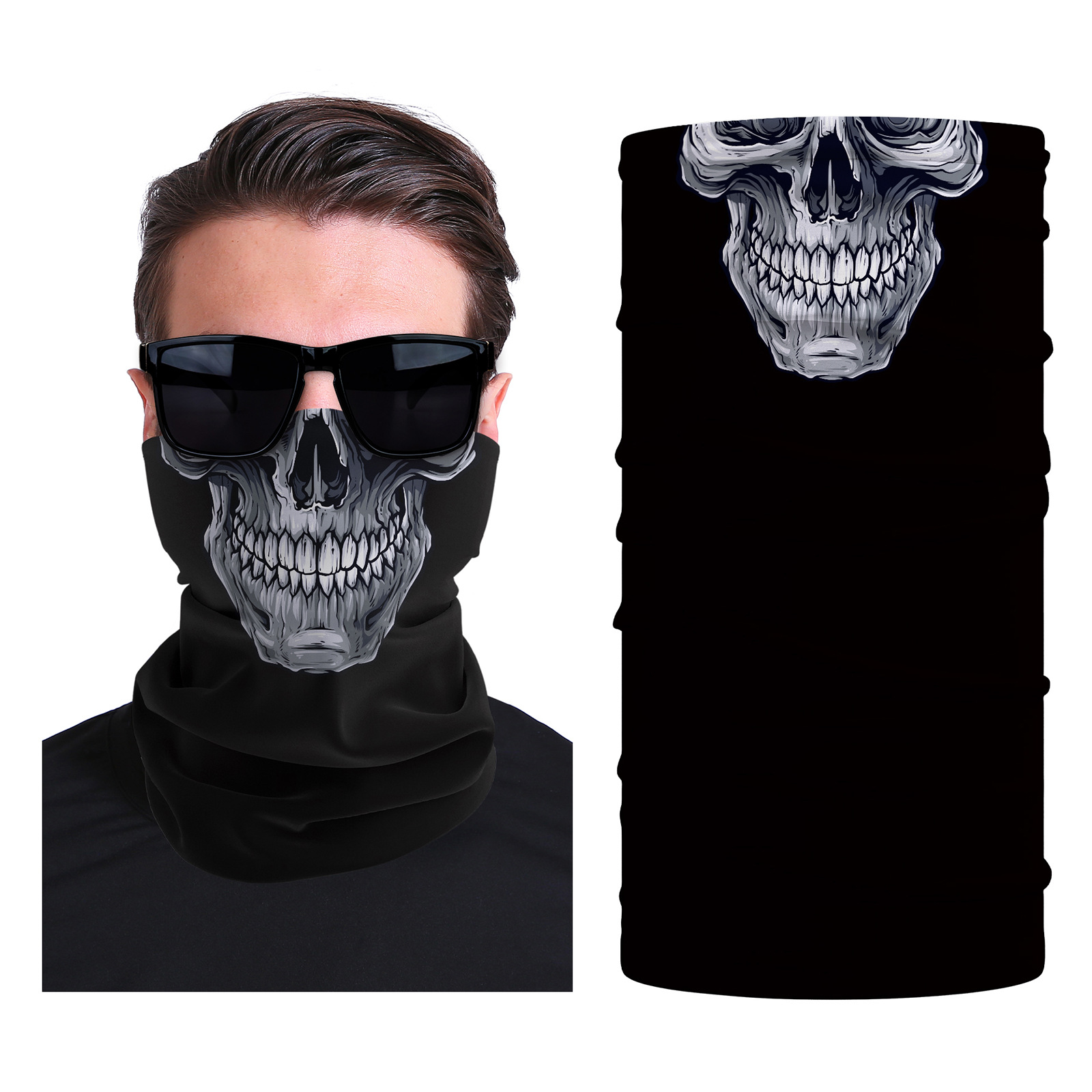Xun hui transfronterizo media cara cráneo bufanda mágica sombrilla de viaje al aire libre máscara de equitación cuello de protección uv