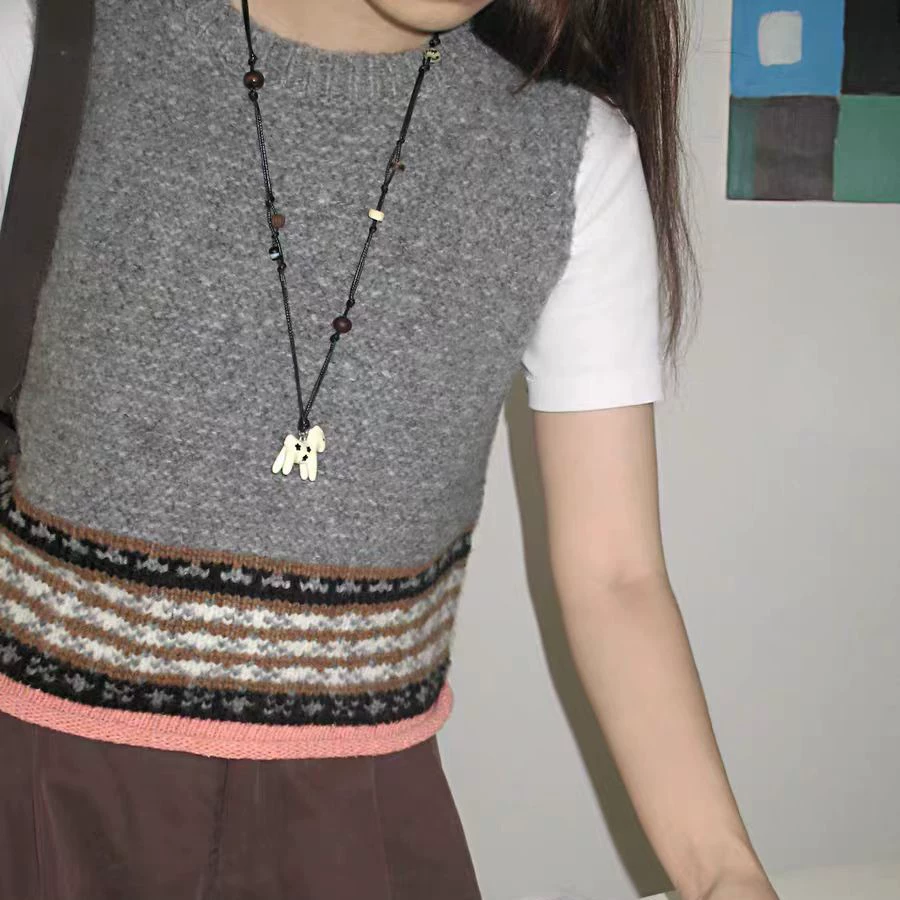 Choker Cluber Metal-Leather Collar, Y2K Subculture Style, Chain & Cross Charms