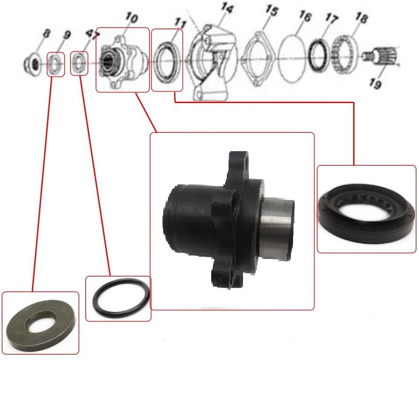Cross-Border Bearings Are Suitable for Hisun All-Terrain Vehicle Rear Drive Shaft Connecting Sleeve P107000272520000