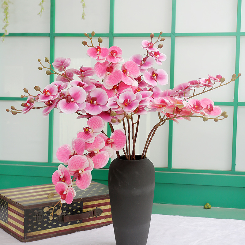 Simulation Phalaenopsis orchid living room home sample room arrangement Nordic light luxury wedding photography theme scene banquet hall placement