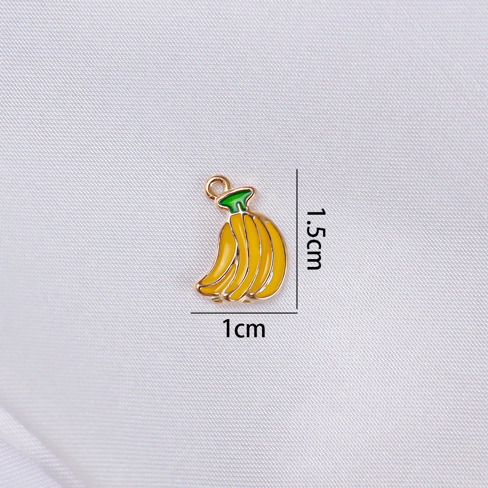 Colgante de frutas de aleación con gota de aceite, DIY pulseras y pendientes