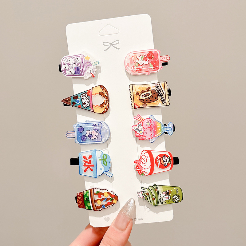 Caricatura curry clip para el cabello lateral de las mujeres clip para el cabello niños lindos clip para el cabello al por mayor