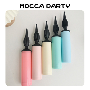 Macaron Color Plastic Inflatable Cylinder Helium Tank Latex Balloon Aluminum Film Balloon Birthday Arrangement Decorative Inflator