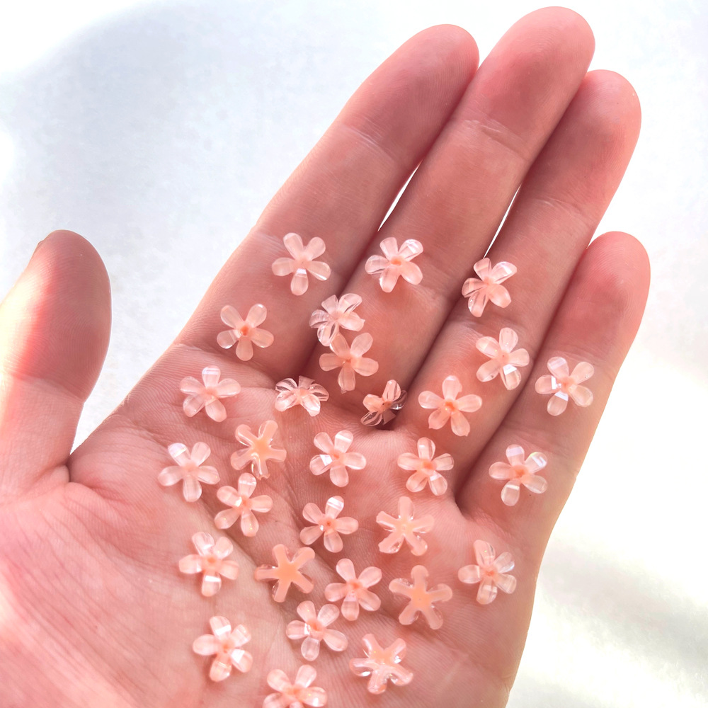 S-193-10mm 물 레드 다섯 꽃잎 꽃