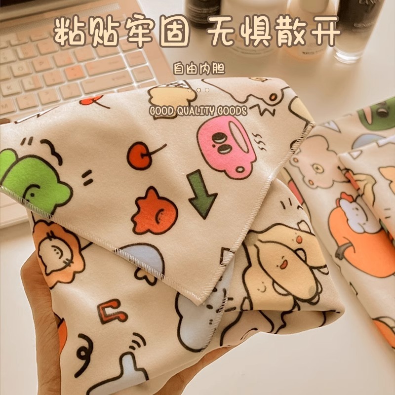 かわいいp人化粧バッグ女性携帯旅行怠け者大容量スキンケア品収納袋マジックテープ百枚布|undefined