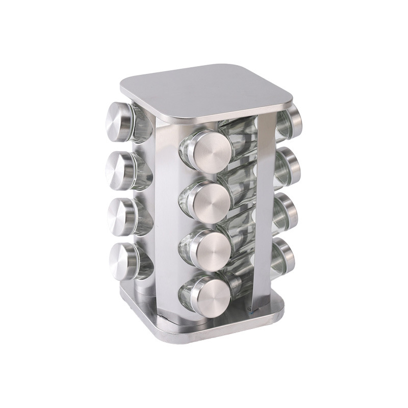 Estante de condimento giratorio de acero inoxidable multicapa, cocina de estilo nórdico, plato giratorio de 360 grados, tanque de condimento, estante de almacenamiento al por mayor image 10