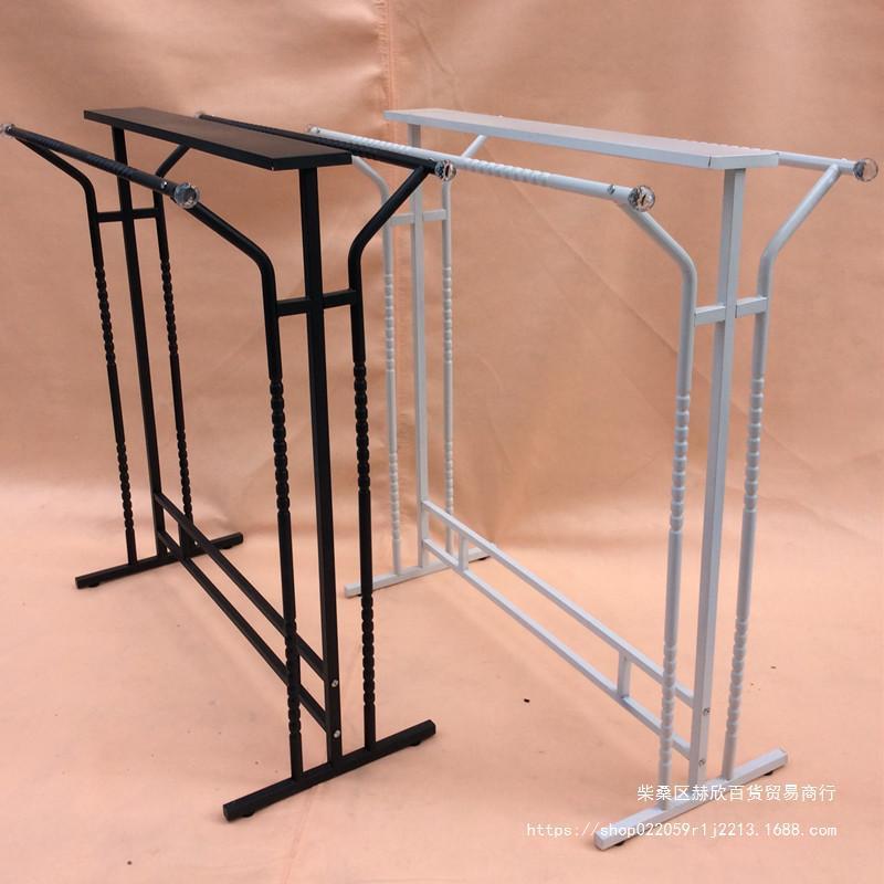 铁艺服装店展示架落地式挂衣架童装货架双杆侧挂衣服架子中岛架