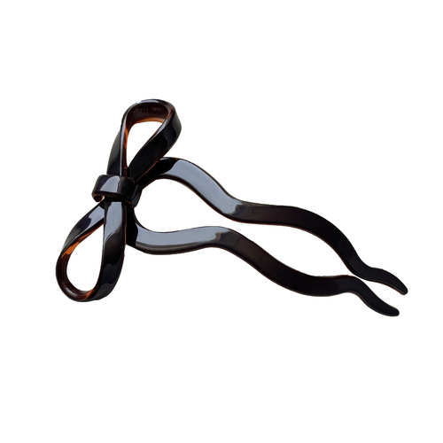 Ballet-style bow hair clip for women, back hair bun hair clip, sweet girl U-shaped hair pin, hair accessory