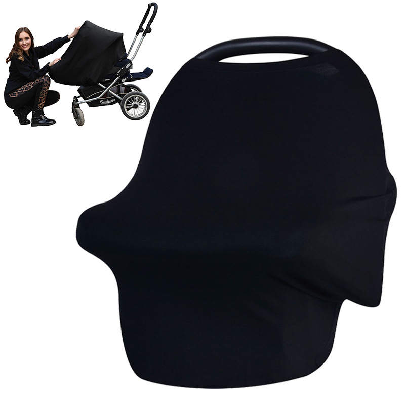 婴儿哺乳巾外出喂奶遮挡巾亚马逊婴儿推车遮盖罩防走光妈妈罩衣
