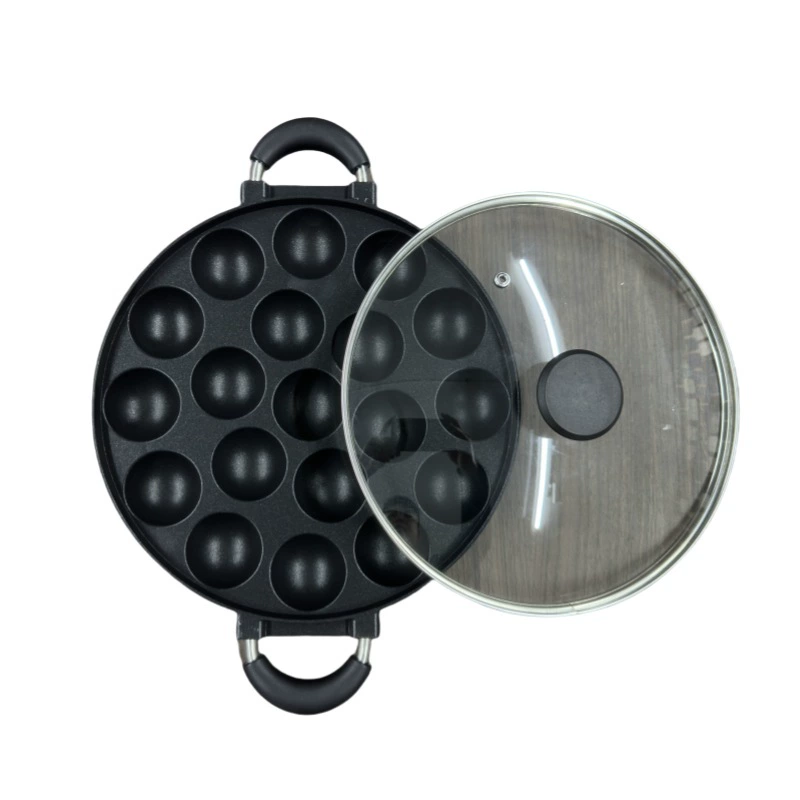 New octopus balls fried egg cooker without coating egg dumpling pot household non -stick pot to deepen egg burger aluminum mold