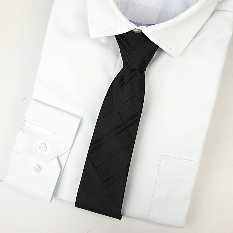 Nueva ropa formal de negocios de boda corbata de los hombres de la cremallera 7cm 1200 aguja de seda de poliéster traje de corbata de los hombres