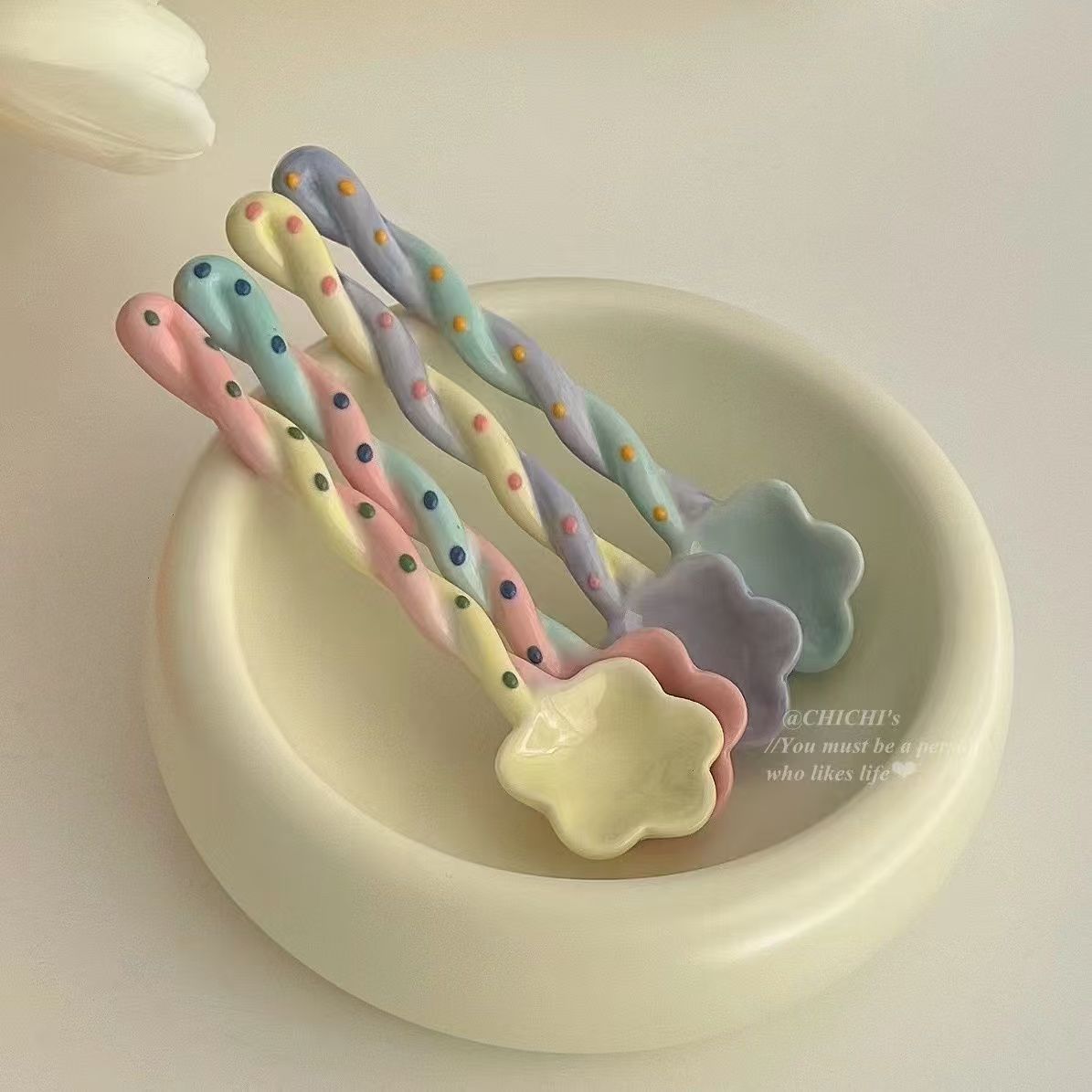 Korean ceramic cute creative spoon
