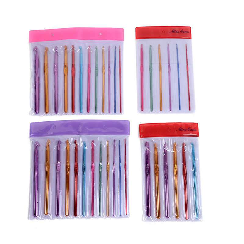 Manufacturer wholesale colorful aluminum alloy crochet hook set, handmade sewing sweater knitting tools crochet hooks Manufacturer wholesale colorful aluminum alloy crochet hook set, handmade sewing sweater knitting tools crochet hooks