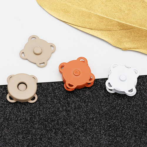 Magnetic snap invisible hidden hand-stitched plum blossom magnetic fasteners for bags colorful magnetic parent-child snaps buttons for clothes