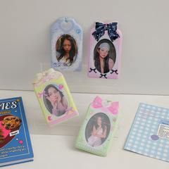 Hisocute DIY Cute Girl Series Transparent Bow Camera Case for Instant Cameras, Student Photo Booth Small Card Display Case