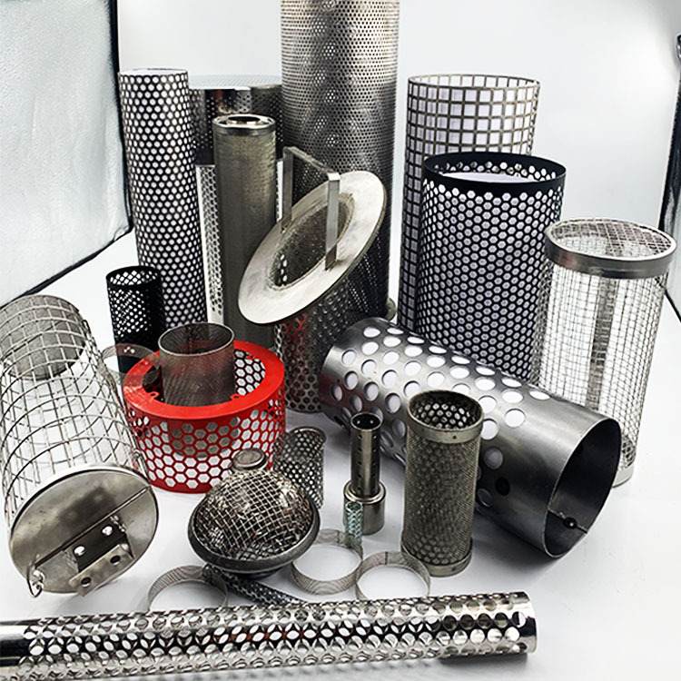 316L冲孔过滤网筒304圆柱形阀门过滤管2205不锈钢耐腐蚀圆孔滤篮