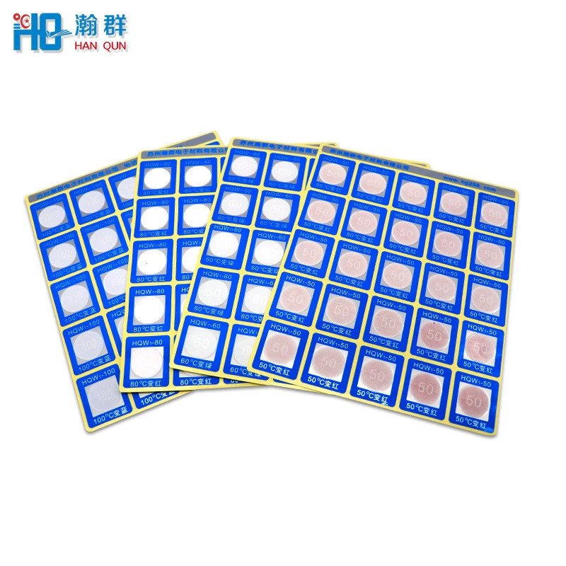 Пластырь для измерения температуры, настроенный производителем, необратим. Пластырь для измерения температуры меняет цвет.