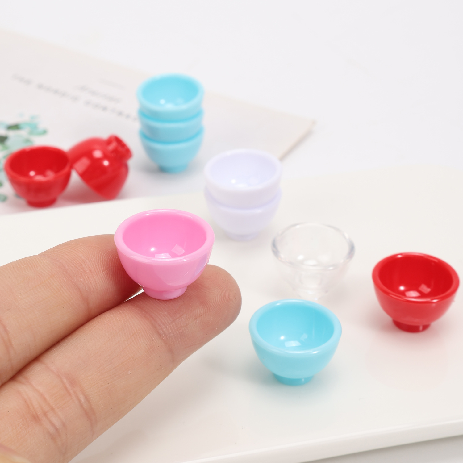 Miniature Kitchen Dishes and Bowls DIY Craft Kit Accessories Pretend Play Containers Mini Bowls and Utensils