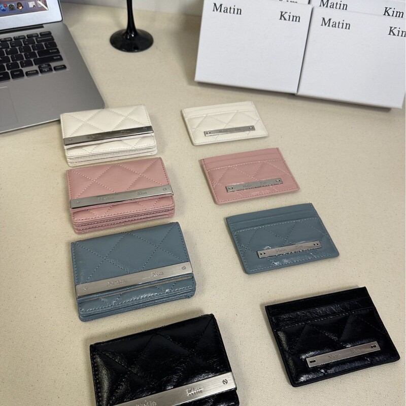 Matin Kim Quilted Short Wallet Card Holder Korean Style Niche Designer Cross-Border Wholesale/Dropshipping Matin Kim Quilted Short Wallet Card Holder Korean Style Niche Designer Cross-Border Wholesale/Dropshipping
