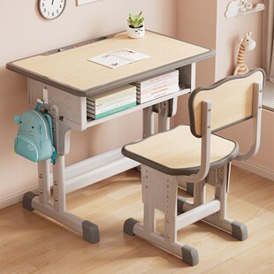 Desk and Chair Set for Children, Study Desk for Primary School Students, Home Writing Desk, School-Specific Homework
