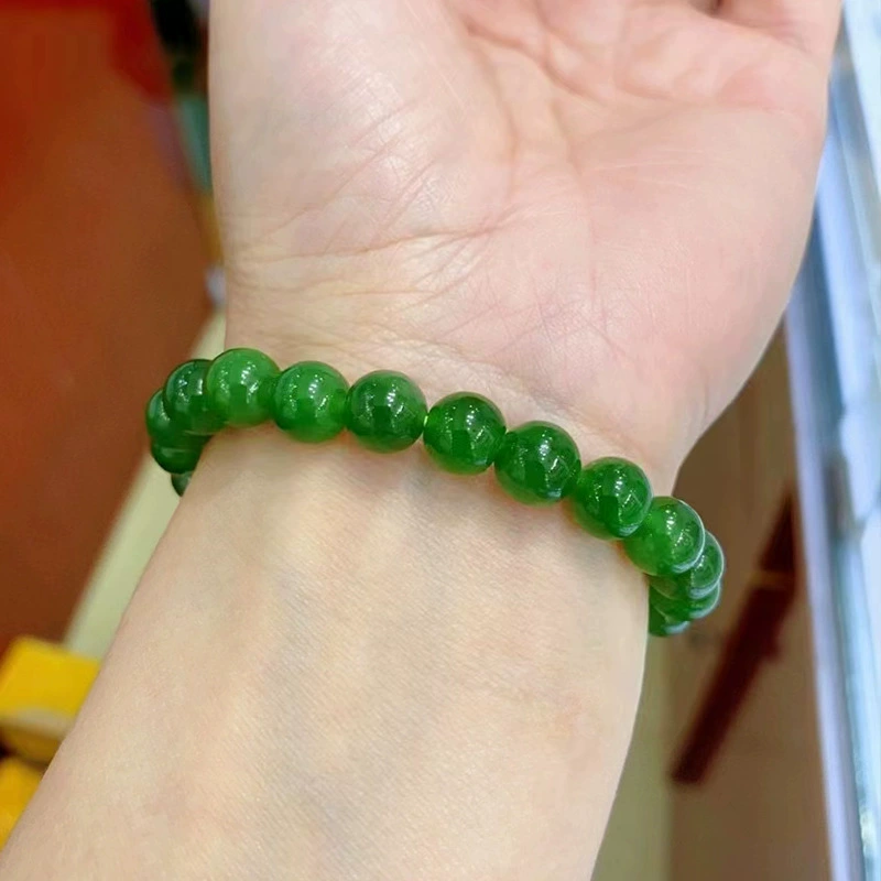 Jasper from Khotan district, organic bracelet