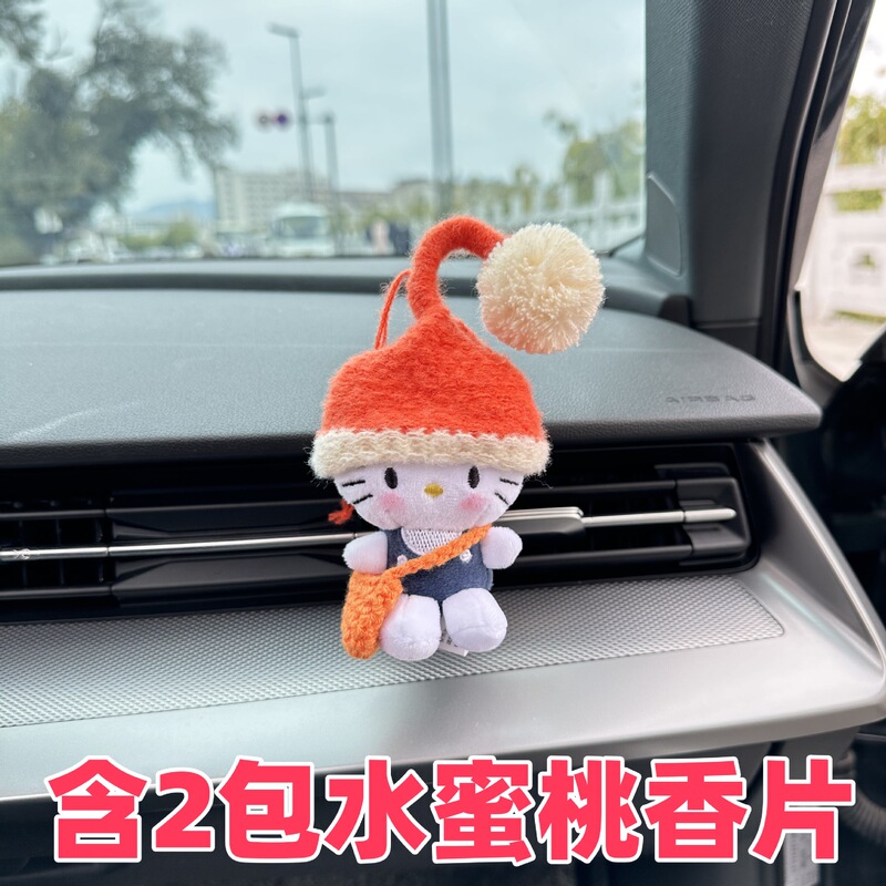 かわいいクリエイティブキティ猫カーエアコン空気出口香水クリップ車のアロマセラピー装飾装飾品新しい女性|undefined