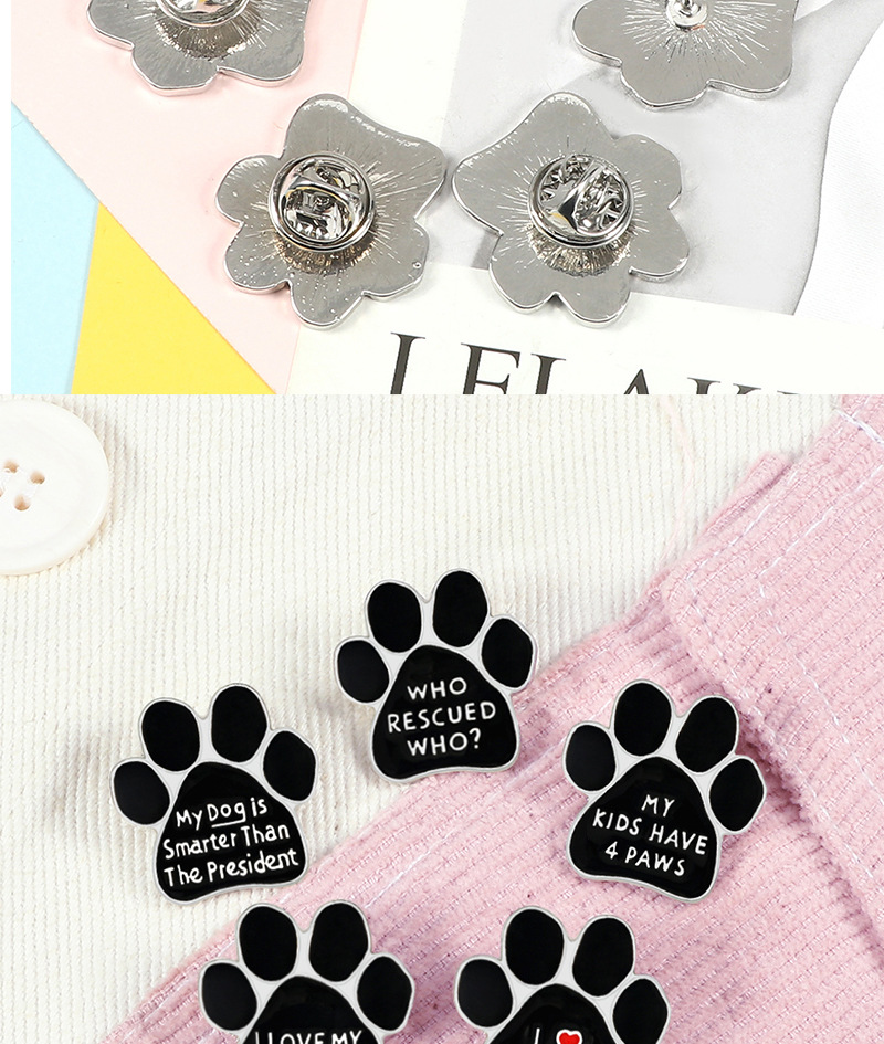 10g Weight Brooches Classification Holiday, Daily Occasion Alloy Material Letter, Paw Print Pattern Unisex Gender Enamel Design Cartoon Style Style Cartoon Style Pin Letter Paw Print Alloy Enamel Unisex Brooches 10
