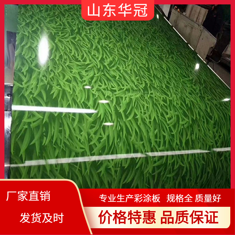 现货直供印花系列彩钢卷热镀锌彩涂卷0.3mm*1.2m小草印花彩卷花纹