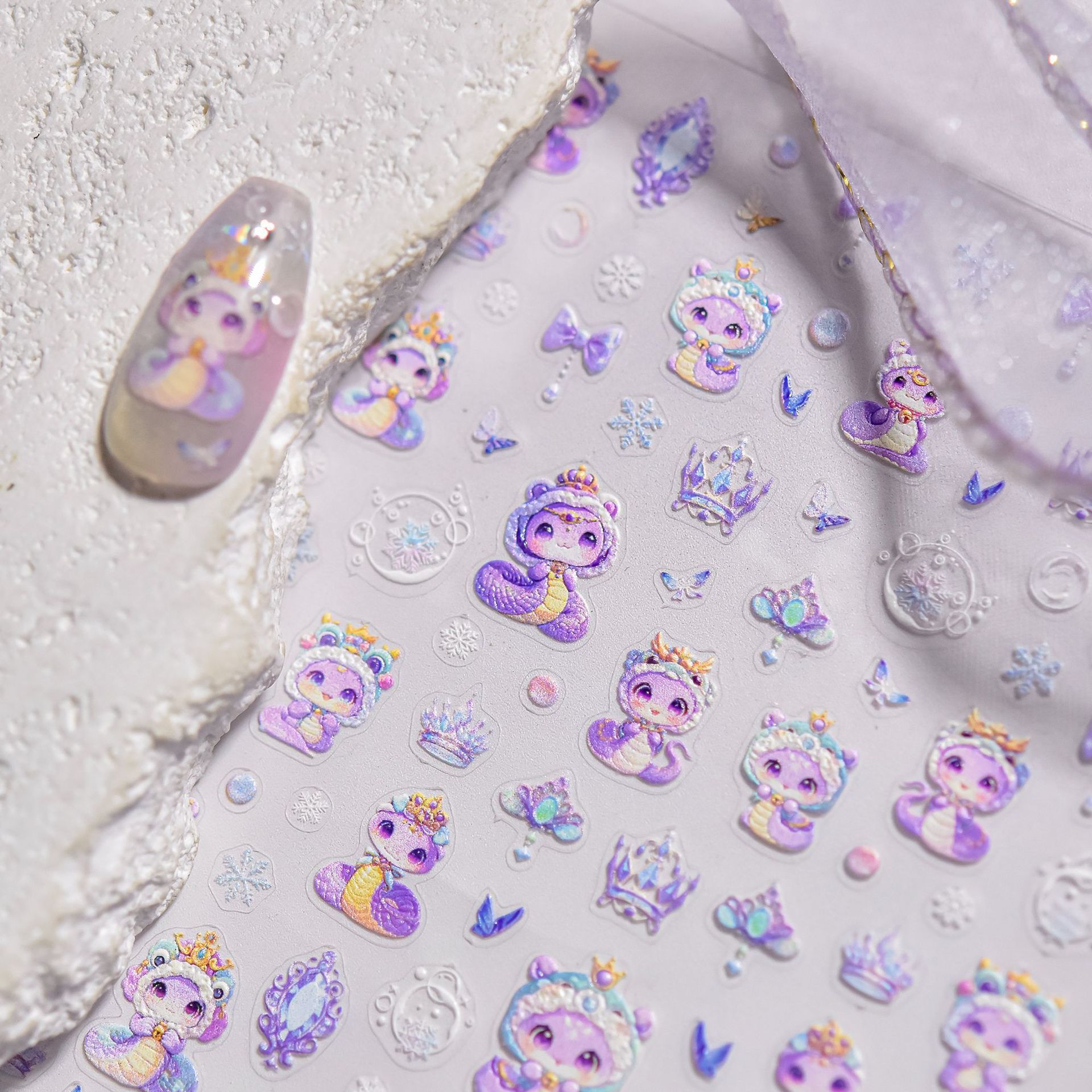 Manicure nuevo tipo de pegatinas delgadas y resistentes japonesas diy pegatinas de uñas para niños Zhao Cai Koi pegatinas auxiliares de manicure