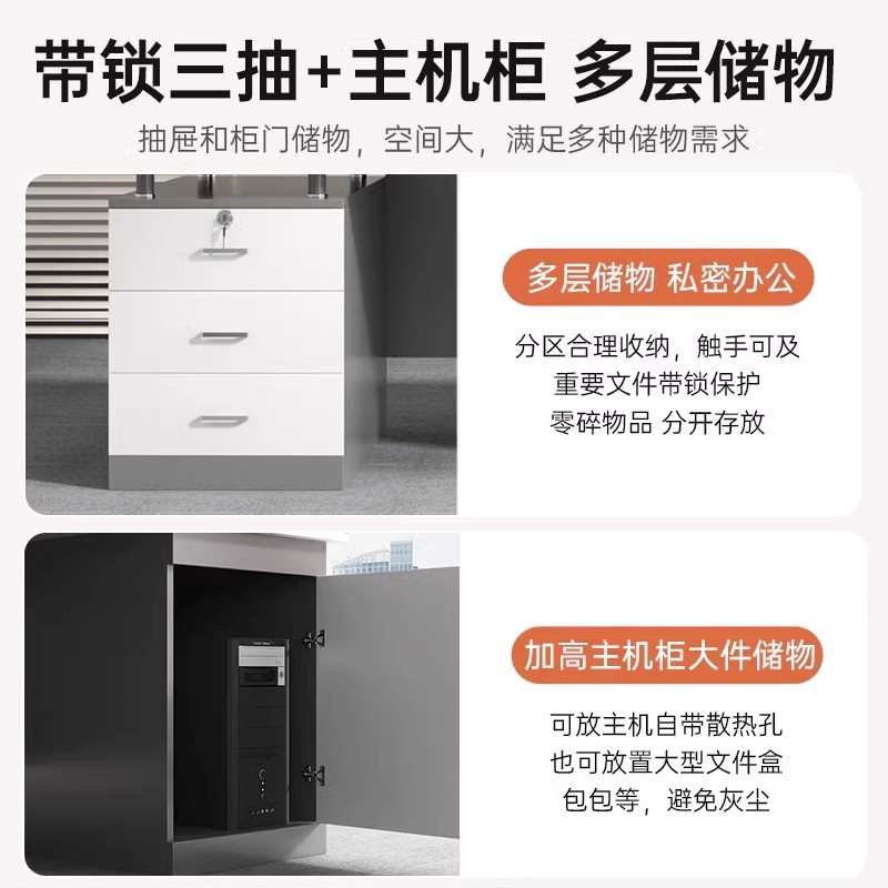 Escritorio Mesa de jefe Mesa de oficina simple y moderna Combinación de mesa y silla para una sola estación Escritorio para computadora Escritorio para el hogar