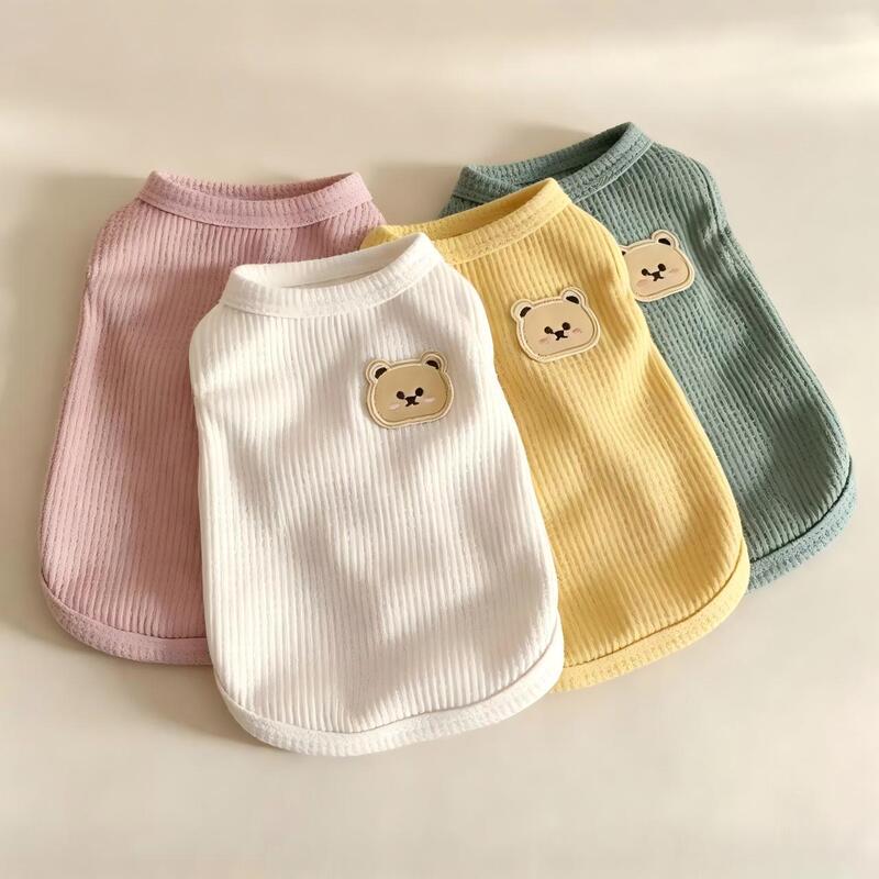 Summer Thin Dog Waffle Breathable Vest Pet Teddy Bichon Poodle Cat Small Dog Dog Clothes