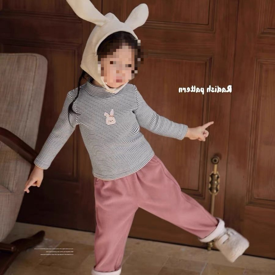 女童灯芯绒裤子秋冬新款加绒保暖休闲裤儿童宝宝洋气长裤0122A040