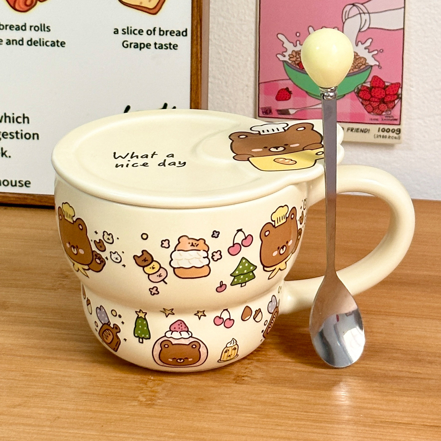 Taza de cerámica Taza con tapa Taza de agua para niñas de alto valor Regalo de cumpleaños en casa Regalo de mano Taza de café de pareja