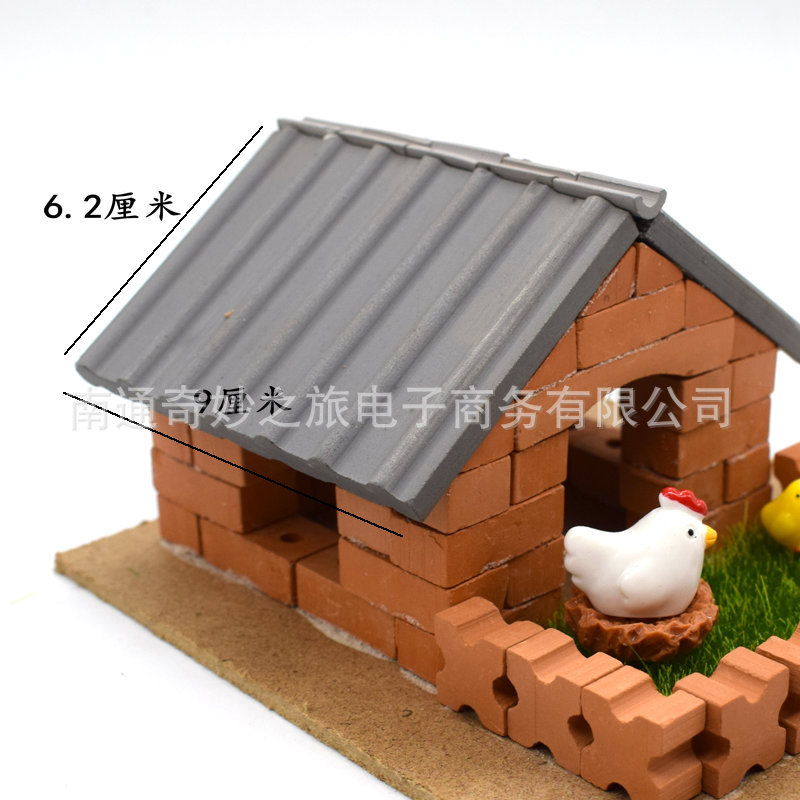 Pequeños albañiles modelo de construcción de ladrillos azulejos de los niños hechos a mano DIY casa Villa simulación mini ladrillo