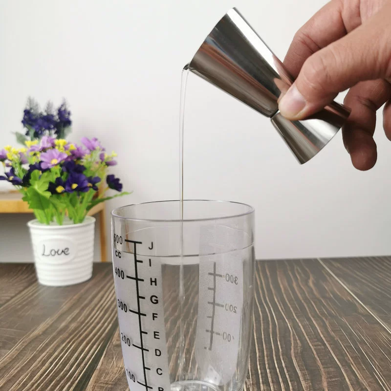 Double-sided wineglass stainless steel, measuring cup