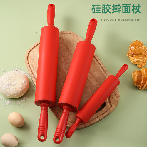 Silicone rolling pin, rolling pin, large and small rollers, DIY baking tools, non-stick flour sticks for home use