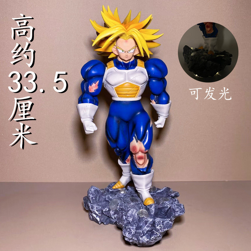 Dragon Ball Battle-Damaged Version of the Space Suit White Hole Big Muscle Trunks Hand Model Ornament Statue High Precision