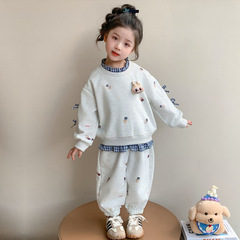 女童秋装套装2025新款女宝宝卡通拉布布卫衣小童早秋穿搭儿童衣服